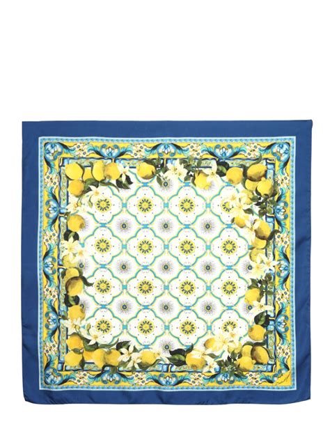 dolce gabbana scarfs|lemon silk scarf.